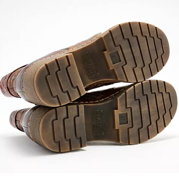 New In Box Rare L'Artiste Brown Leather Lace-Up Boots With Extra Laces - Picture 6 of 14